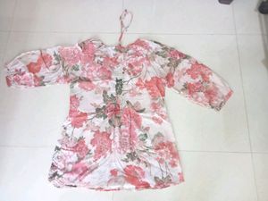 Beautiful Off White Floral Top