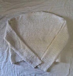 Cozy White Knit Sweater