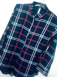 Plaid Flannel Button-Down Shirt