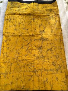 Brand New Pure Cotton Yellow Saree