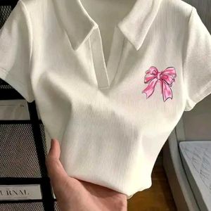 A Bow White Crop Top.