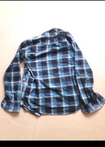 It&#39;s New Blue Plaid Flannel Shirt Size Medium