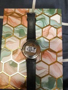 Cartier Watch - Black Leather Strap