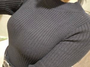 Ribbed Black Turtleneck