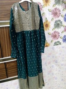Teal Embellished Maxi Dress