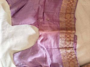 Lavender Chanderi Cotton Zari Saree