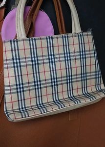 Tote Bag with Classic Burberry Plaid