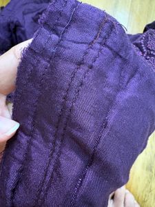 Purple Embroidered peplum top and heavy gher Palaz