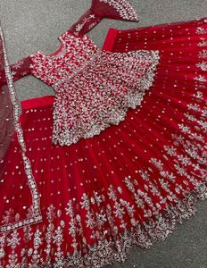 Red Embroidered Lehenga Choli