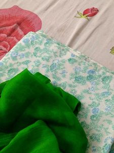 Cotton Fabric With Dupatta 2.25 Metre Kurti Frock