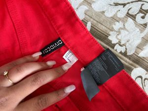 Red Flare Leg Jeans