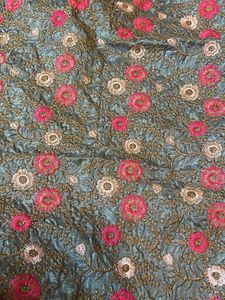 Multicolour Floral Embroidered blouse Fabric
