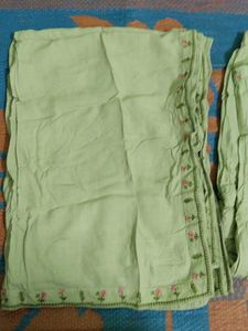 Pista Colour Kurta Set With Dupatta
