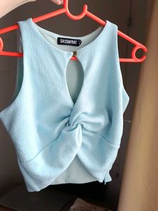 Blue Crop Top