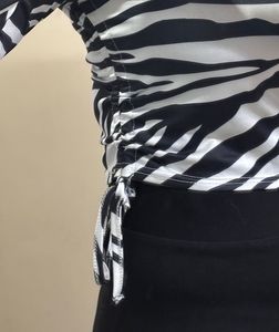 Animan Print Drawstring Top