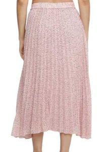 Pink Floral Pleated Skirt