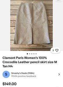 Crocodile Print Mini Skirt