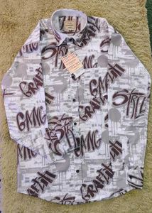 Burberry Graffiti Print Button-Down