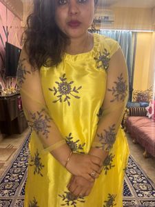 Yellow Embroidered Kurta Set