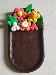 Floral Clay Trinket Tray