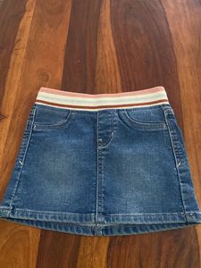 Smart Denim Mini Dress For Baby Girl