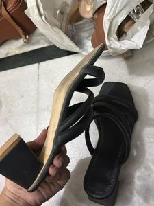 Black Block Heel Sandals