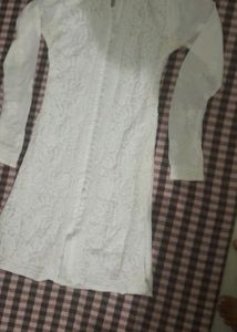 White Chicken Kari Kurta.🤍