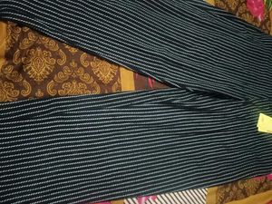 Striped High-Waisted Trousers