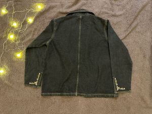 y2k Oversized vintage Denim Jacket with embroidery