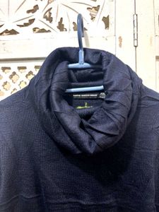 🎀Imported Turtle Neck Blue Long Sleeve Top D