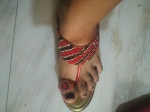 Red Zardozi Work Scandle