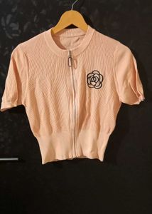 Peach Knit Top - Stylish &amp; Chic