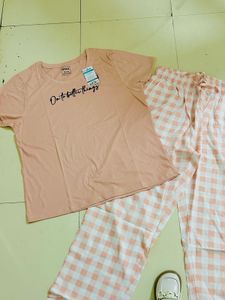 XL Cute Pink  Pajama Set Woman