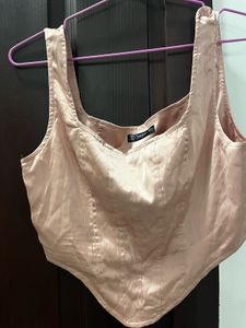 SHEIN Pink Corset Top