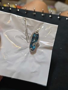 Blue Swarovski Crystal Pendant