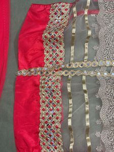 Hot Pink &amp; Gold Indian Outfit