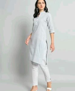 Cotton Kurta With Bottomwear