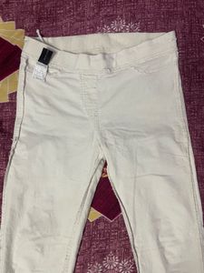 White Casual Pants