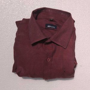 Burgundy Button-Down Shirt