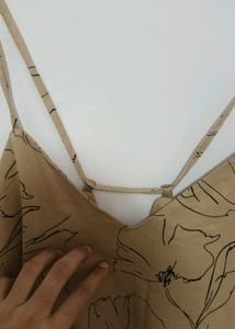 Satin Type Slipy Fabric Dress