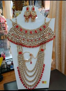 Red Color Kundan Bridal Jewellery