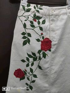 Pinteresty Rose Painted Skirt 🥀