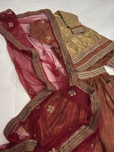beautiful maroon garara perfect for wedding