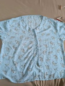 Floral Light Blue Top