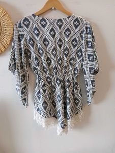 Crochet Trim Boho Playsuit