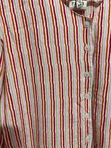 Striped Button-Down Top