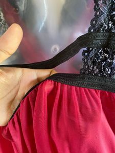 Rose Pink &amp; Black Lace Lingerie