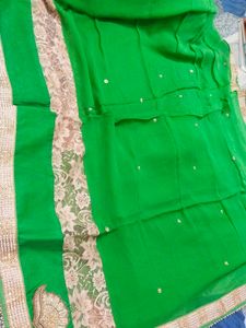 Beautiful Heavy Pure Georgette Saree