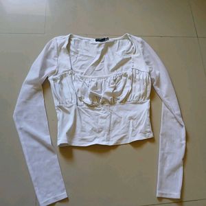 coquette kawaii asos white milkmaid top💕