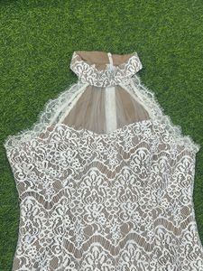 Sexy White Lace Party Dress - XS